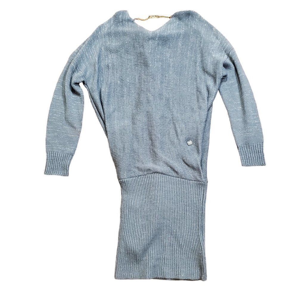 Apple Bottoms Y2K Hip‎ Hop Prep School Gray Midi Long Sleeve Sweater Dress XL